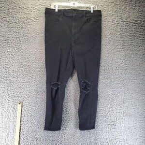 American Eagle Outfitters Jeans Women’s 14 Black Super High Rise Jegging Stretch